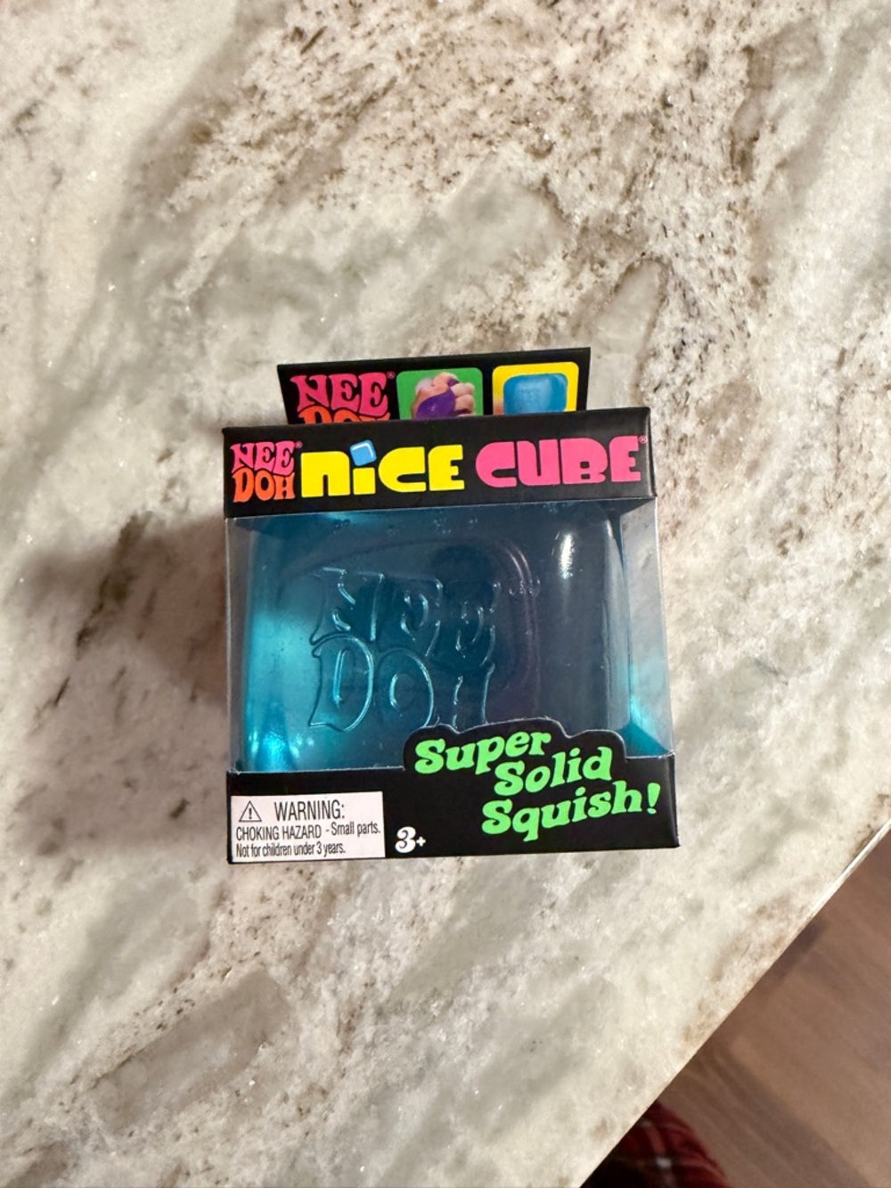 Nee Doh Nice Cube Super Solid Squish - Blue